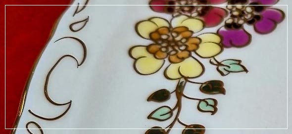 Porcelán Zsolnay tál